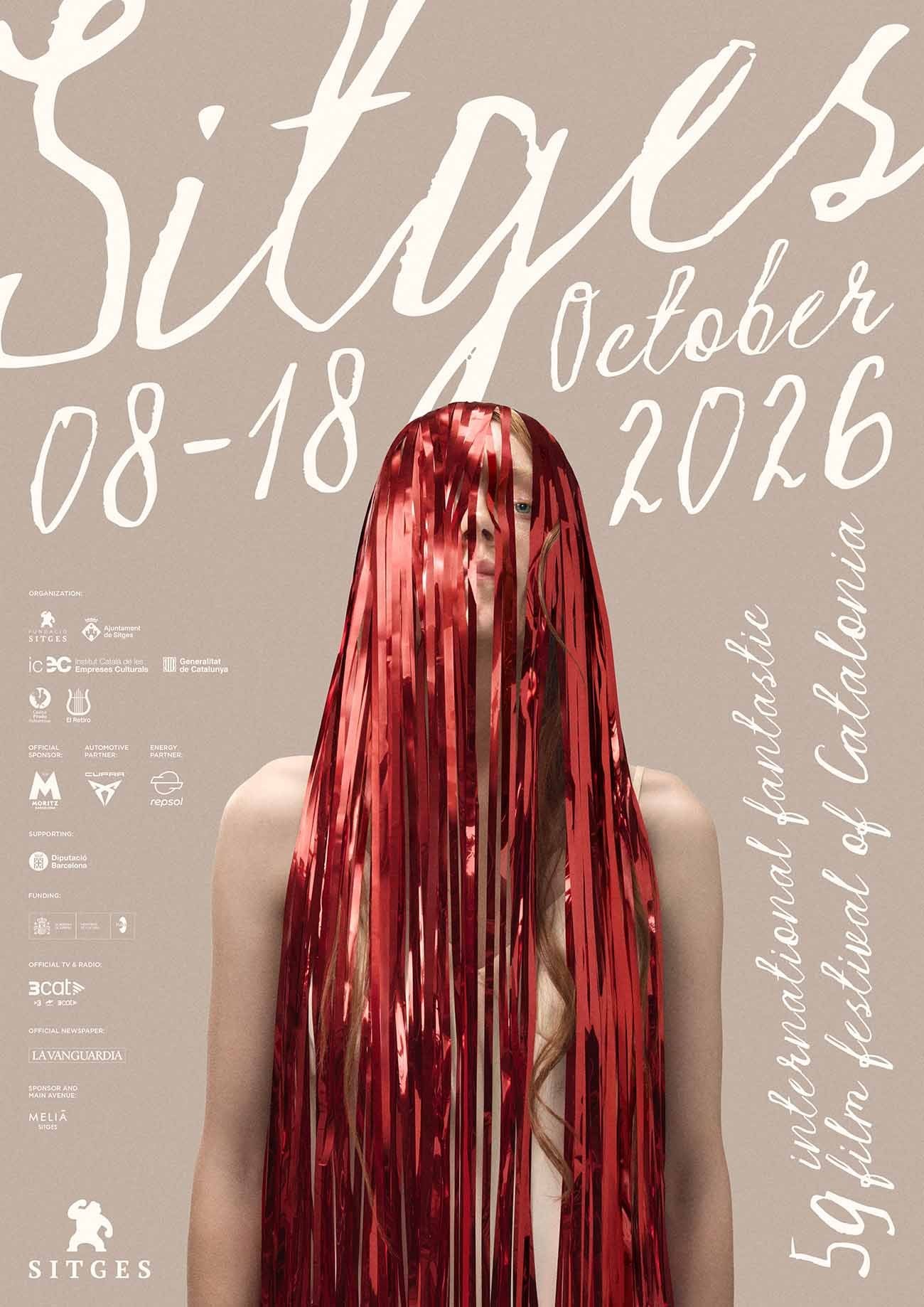 Offizielles Plakat des Sitges Film Festival 2026 im Zeichen von Carrie, mit den Terminen 8. bis 18. Oktober