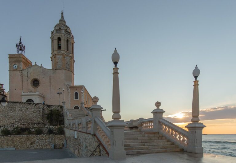 Sitges old town seafront, the arrival point for the Barcelona Airport to Sitges journey