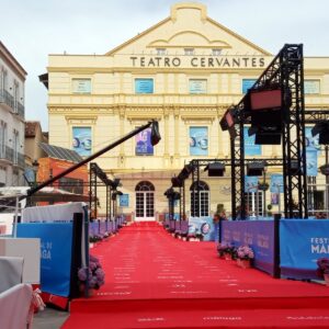 Alfombra roja del Festival de Cine de Malaga ante el Teatro Cervantes